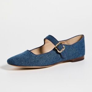 Sam Edelman Michaela Mary Jane Flats in Blue Stone Sz 9